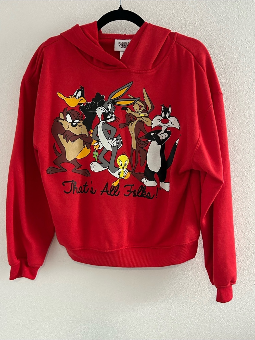 Warner Bros. Red Looney Tunes Character Hoodie